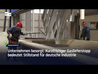 Unternehmen besorgt kurzfristiger gaslieferstopp bedeutet stillstand für deutsche industrie