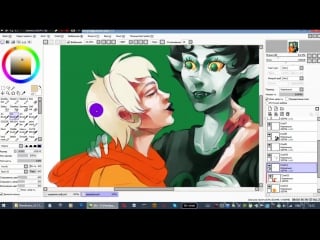 Homestuck kanaya/rose redraw paint tool sai speedpaint