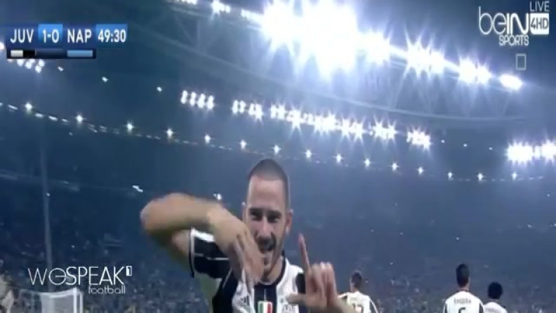 Leonardo bonucci amazing goal juventus vs napoli 1 0 serie a 2016