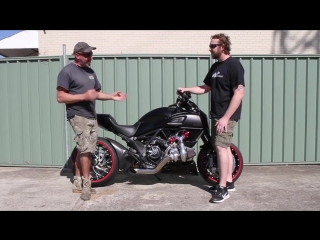 Insane! turbo ducati diavel, double torque, 250hp! burnout time!