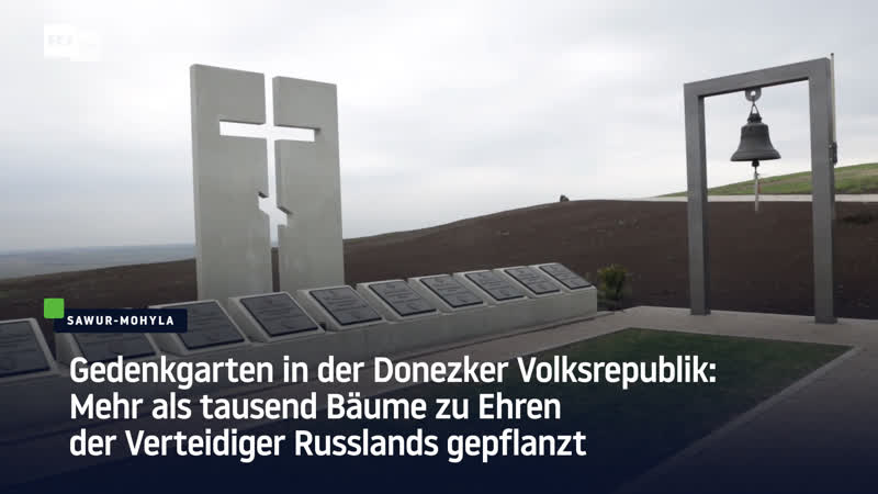 Gedenkgarten in der donezker volksrepublik mehr als tausend bäume zu ehren der verteidiger russlands gepflanzt