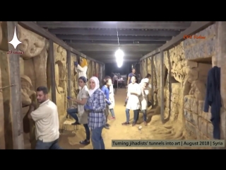 Syrians turn jihadists' tunnels into art, east damascus