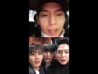 Совместная instalive suwoong & jongup (+ himchan & daehyun & zelo) без комментариев