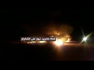 Breaking عراق دیوانیه 2020 07 11 هدف قراردادن چند خودروی زرهی آمریکا