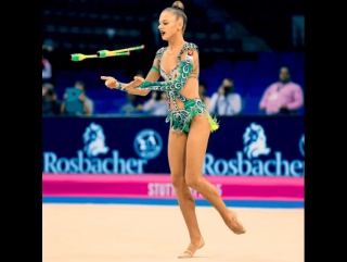 @ ulrichfassbender " aleksandra soldatova playing with her clubs @ #enjoyyourrhythm 2015 stuttgart enjoy ! #rhythmicgymnastics