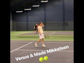 Mads mikkelsen and vinus williams (parken stadium, copenhagen, )