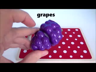 Learn names of fruits and vegetables with toy velcro cutting fruits and vegetables