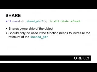 06 01 dont pass smart pointers unless you need to convey ownership