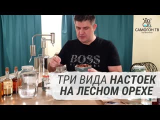 Ставим три вида домашних настоек на лесном орехе (фундуке)