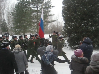 Заключение митинга парад и салют 18 01 18г