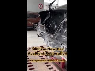 6000km new car rear end crashed full restoration on