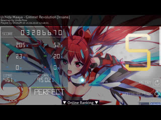 Shist's playing uchida maaya gimme! revolution | level insane | max combo x451 | accuracy 95,02%