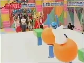 Funny japanese game show spring boards