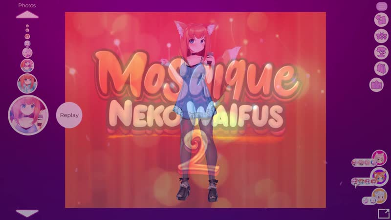 Очаруйте девушек кошечек неко в игре загадочная неку вайфу 2!