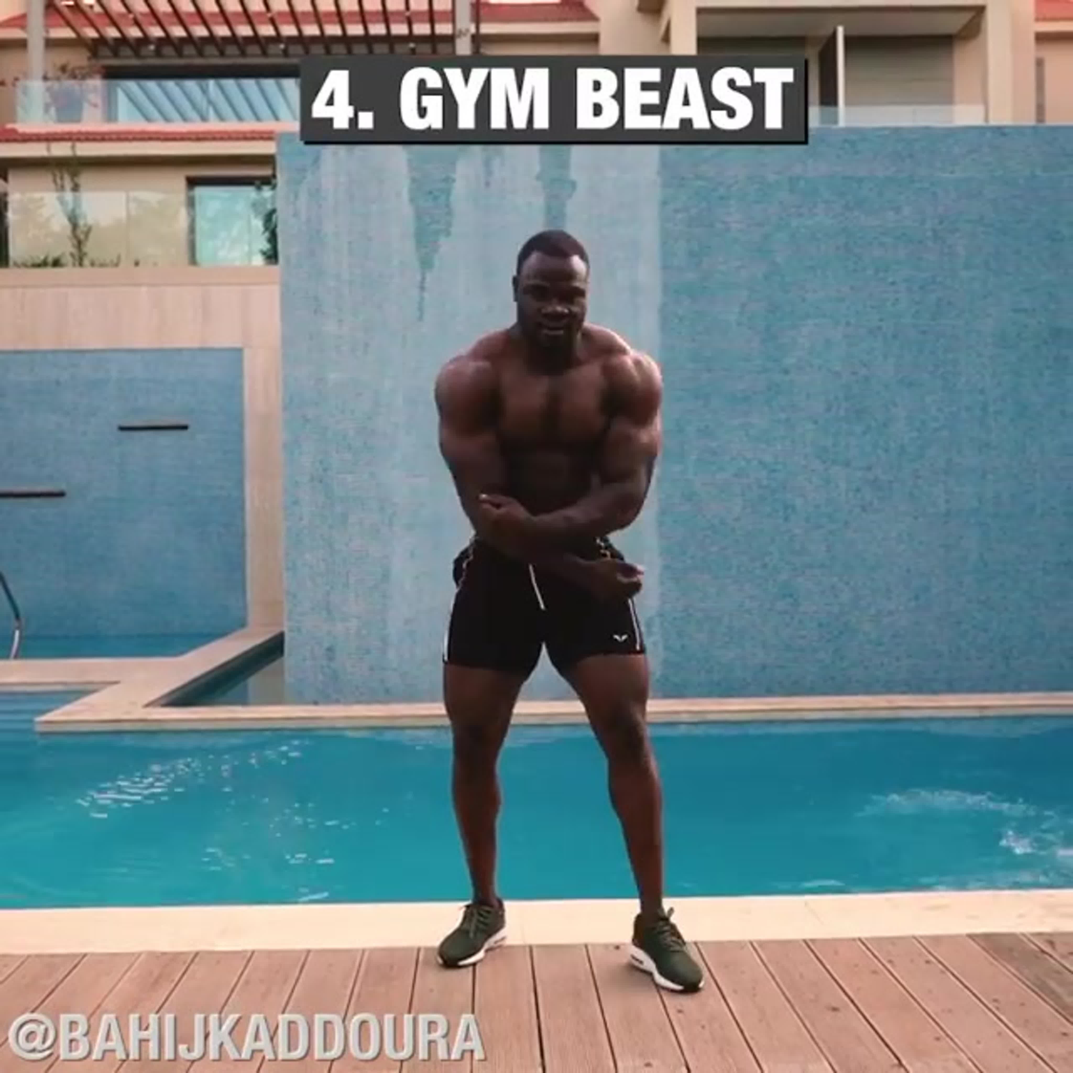 Muscular Jaco at the gym