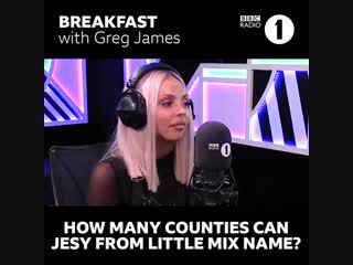 ️ @gregjames challenged jesy from @littlemix and listener ellie to name as many counties a