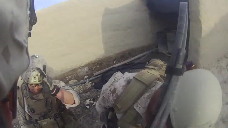 Выстрел из снайперской винтои в голову