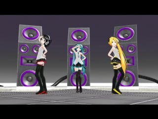 [mmd] miku, neru & nami hurly burly