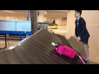 They say japan hired a special man to catch the luggage of japan passengers in domodedovo airport, russia, to prevent it from da