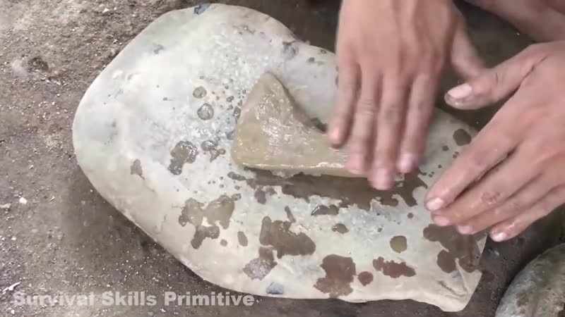 Primitive technology furnace and casting copper axe beautiful (ax, chisel)