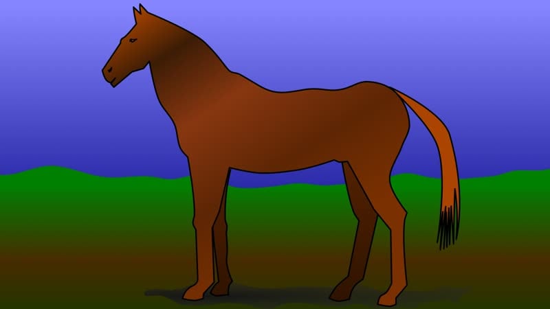 Inkscape конский силуэт
