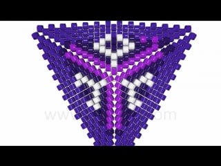 Beaded pendant triangle 3d tutorial
