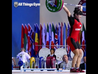 20 year old muattar nabieva (58kg, uzbekistan) saving a 95kg snatch to win bronze at junior worlds!