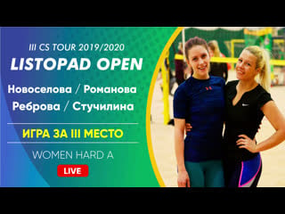 Women hard a bronze стучилина/реброва vs романова/новоселова listopad open