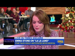 La la land emma stone interview good morning america