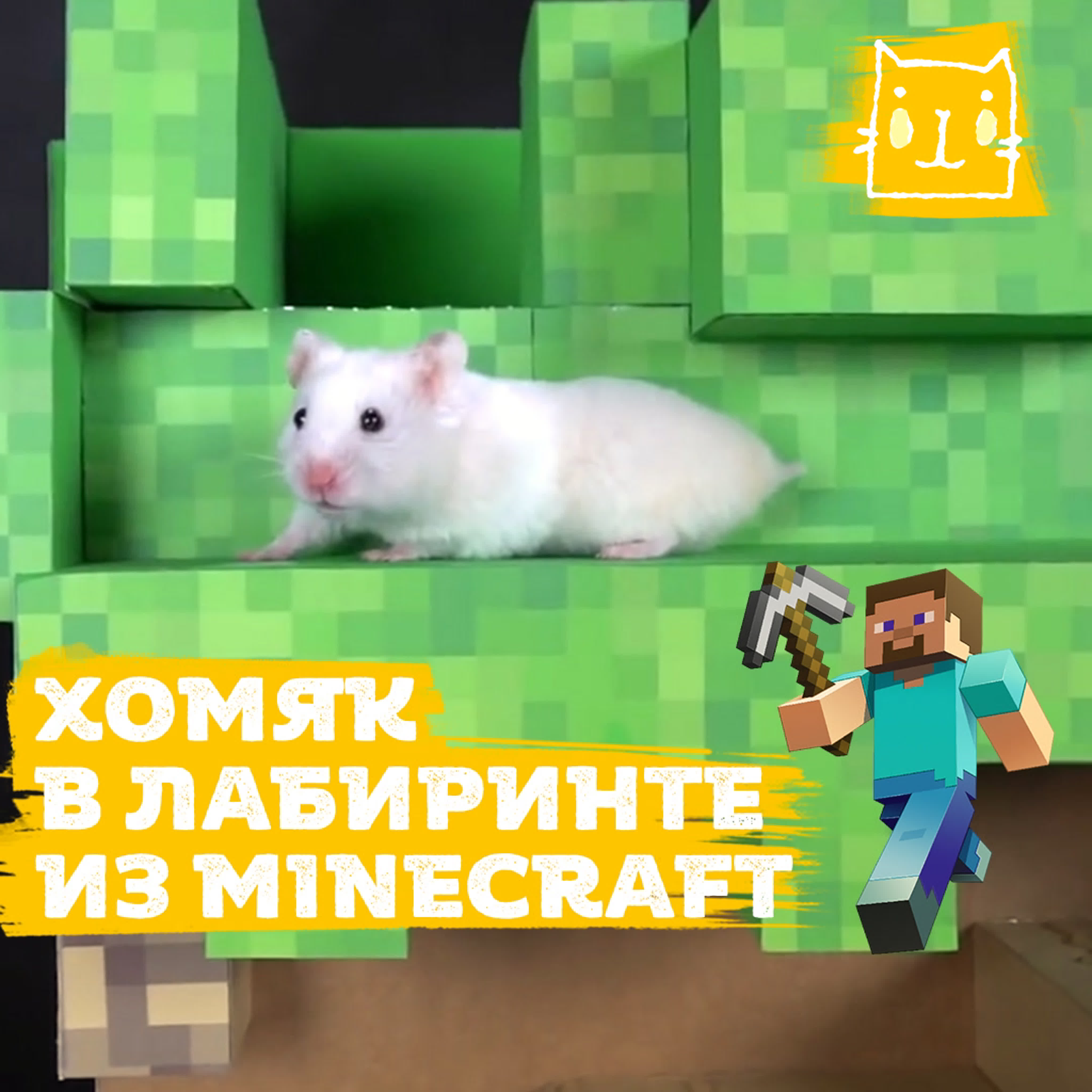 Хомяк преодолевает семиэтажный лабиринт в стиле minecraft watch online