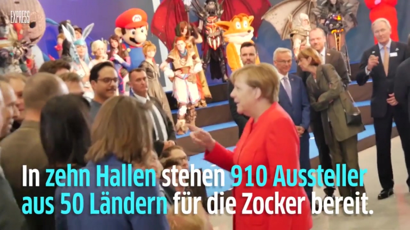 Gamescom 2017 bundeskanzlerin angela merkel eröffnet spielemesse in köln
