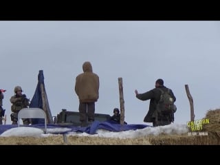 Militarized police evict water protectors from #nodapl camp [2 23 17]