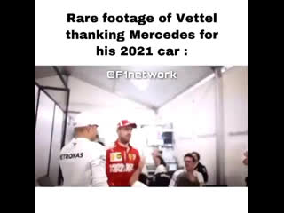 Vettel thanking mercedes for his 2021 car