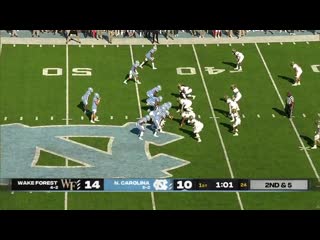 Ncaaf 2020 wk11 wake forest @ north carolina