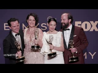 Andrew scott, phoebe waller bridge, sian clifford and brett gelman at the 71st emmy awards press room