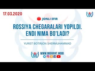 Rossiya chegarasi yopildi endi nima bo'ladi?