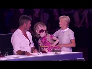 Darci lynne her naughty old lady puppet edna makes simon cowell blush!