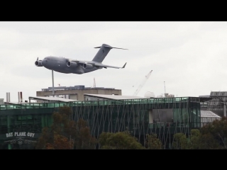 Insane riverfire 2018 raaf c 17 globemaster flyover practice