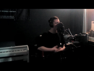 Recording vox for our first single 'scattered life'