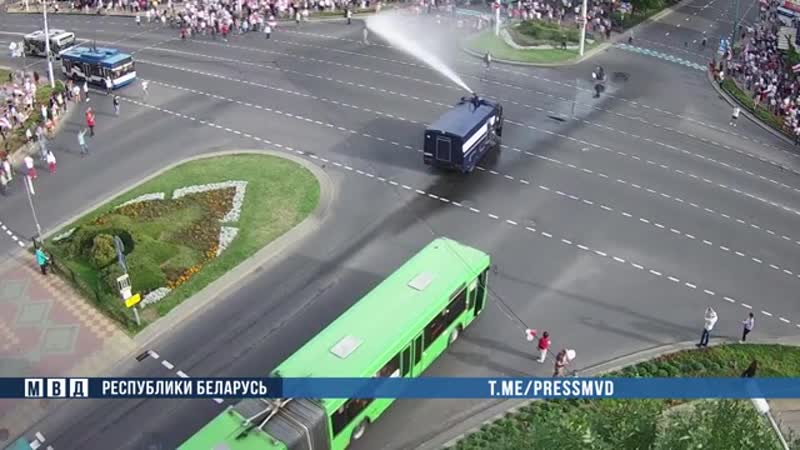 В мвд белоруссии объяснили, почему использовали водомёт во время несанкционированной акции протеста в бресте