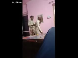 Desi young boy doggy style on old