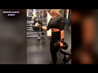 Best of strong girls in sleeves workout and posing part 3
