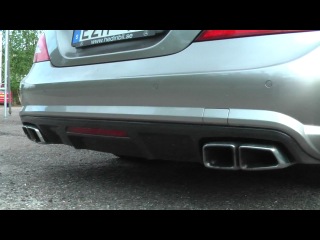 Mercedes cls 63 amg catless downpipes exhaust sound