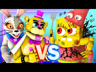 Губка боб аниматроники vs глэмрок фнаф фильм анимация (хоррор сборник fnaf security breach 3d)