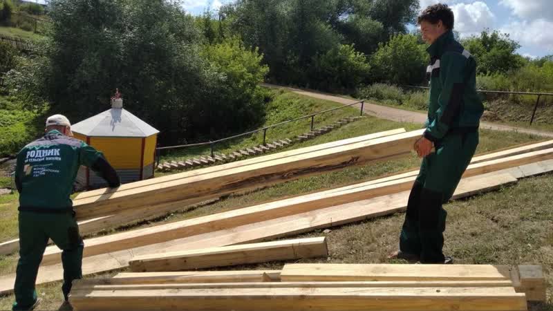 Возведение купели у родника в кармало аделяково