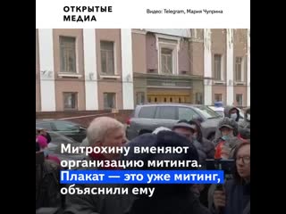 Силовики задержали депутата митрохина и участников одиночных пикетов