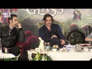 Johnny depps dogs mocks aussie government at alice through the looking glass press conference