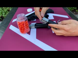 Smith and wesson m&p paintball pistol shooting demo