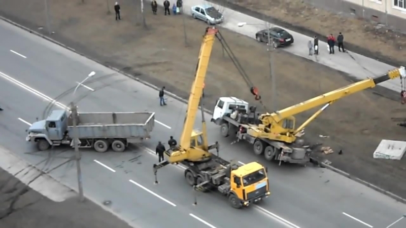 Подъем упавшего крана 2016