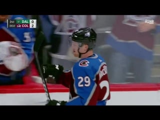 Колорадо даллас / гол якупова / yakupov uses huge slap shot to score with less than a second left in period